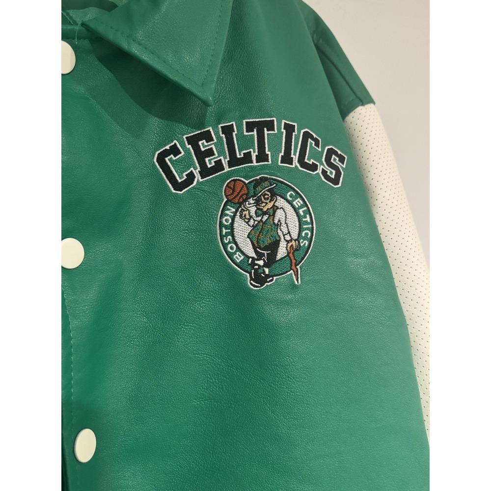 BOSTON CELTICS🍀 ULTRA GAME LEATHER JACKET SIZE XL - Picture 2 of 16